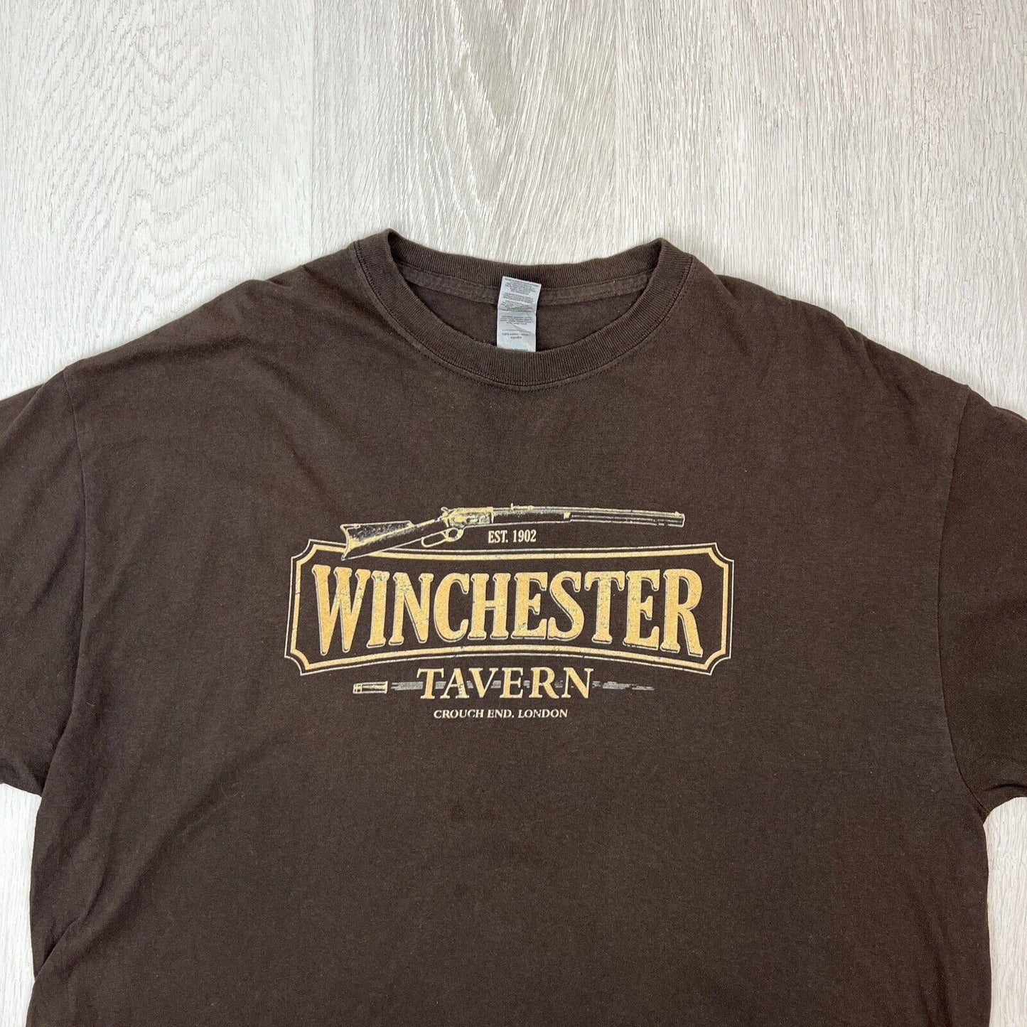 Winchester Tavern Crouch End London Mens Brown T-Shirt Size XL