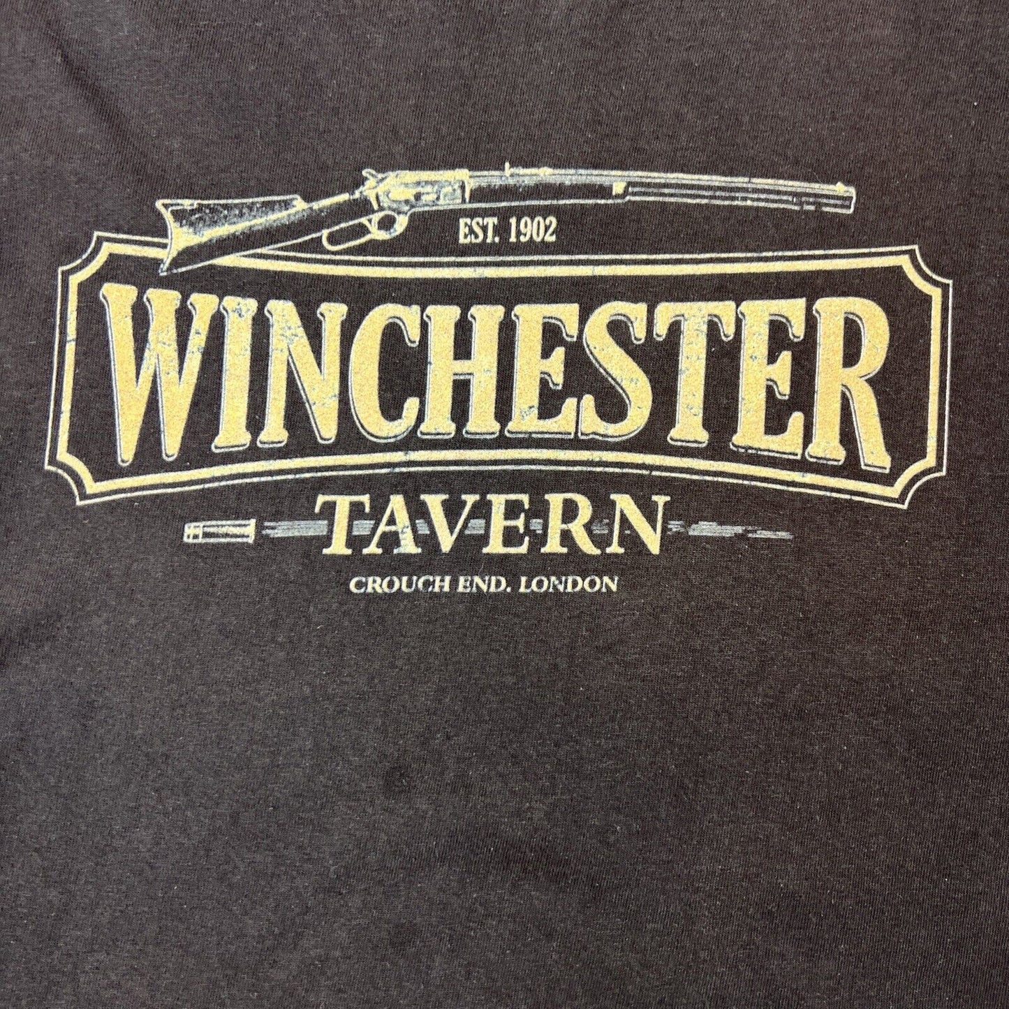 Winchester Tavern Crouch End London Mens Brown T-Shirt Size XL