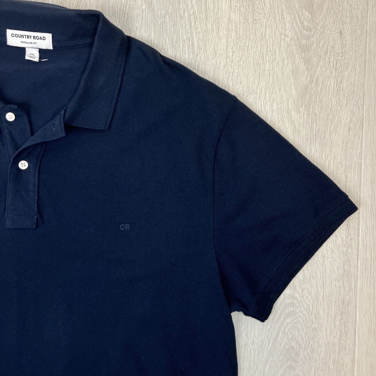 Country Road Mens Navy Blue Regular Fit Polo Shirt Size 2XL