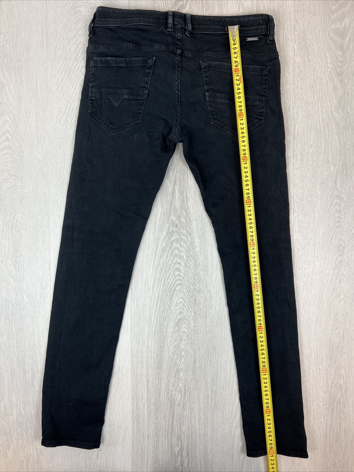 Diesel Mens Black Skinny Jeans Thommer Size 32/32