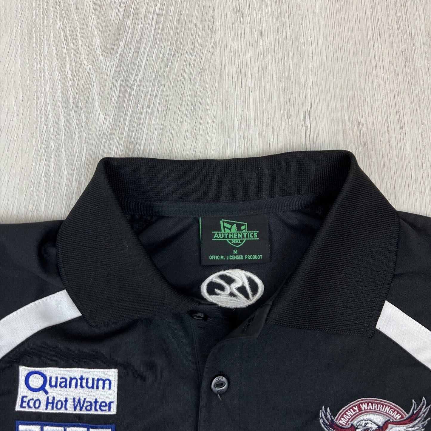 ISC Manly Warringah Sea Eagles Mens Black Polo Shirt Size Medium