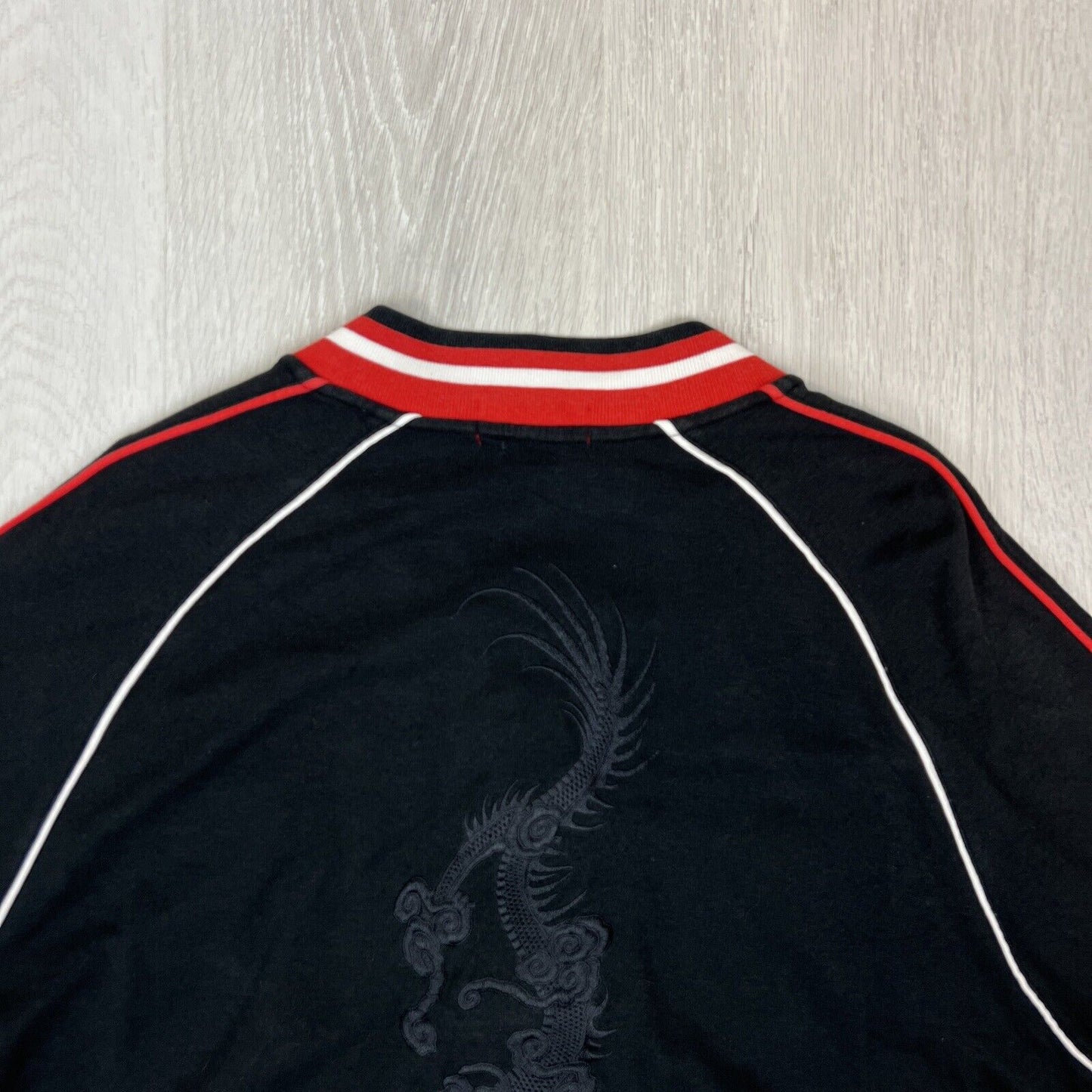 Polo Ralph Lauren Mens Black Embroidered Dragon Full Zip Jacket Size Medium