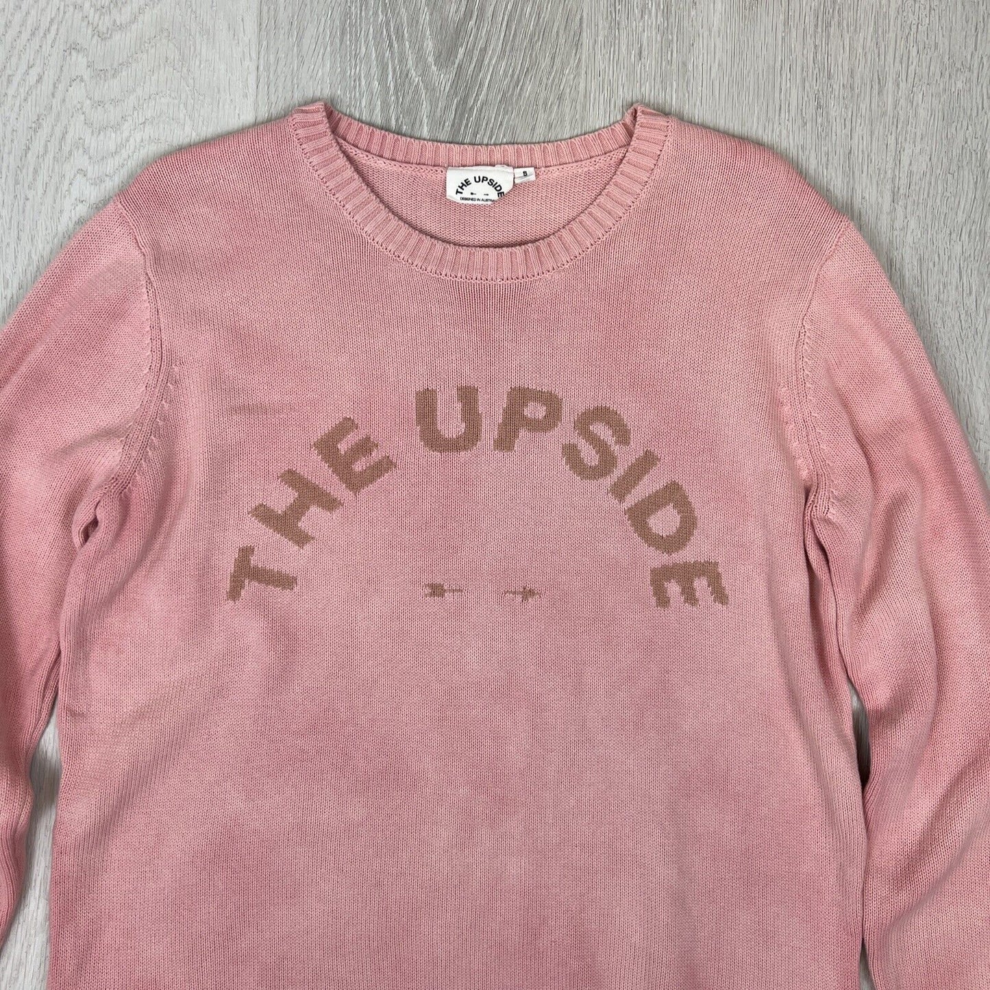 The Upside Womens Pink Knitted Pullover Sweater Jumper Size Small