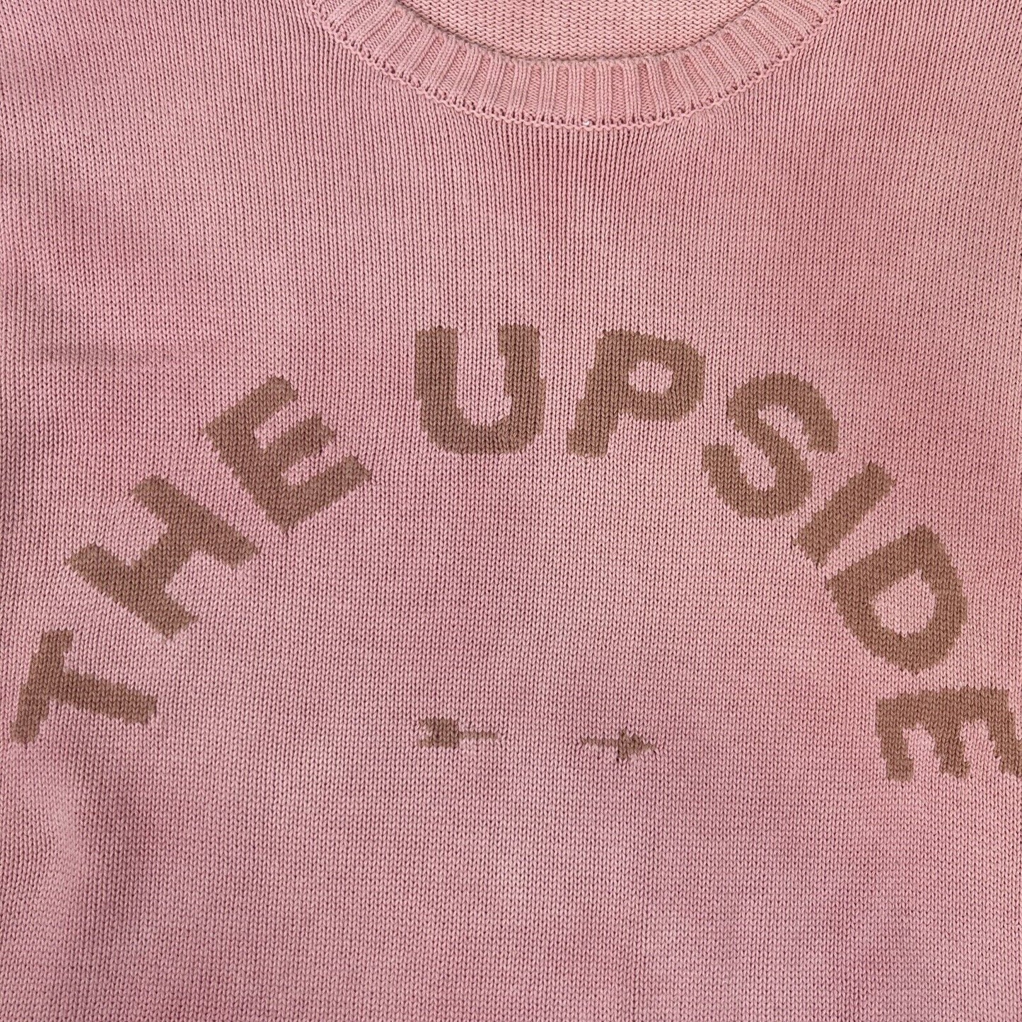 The Upside Womens Pink Knitted Pullover Sweater Jumper Size Small