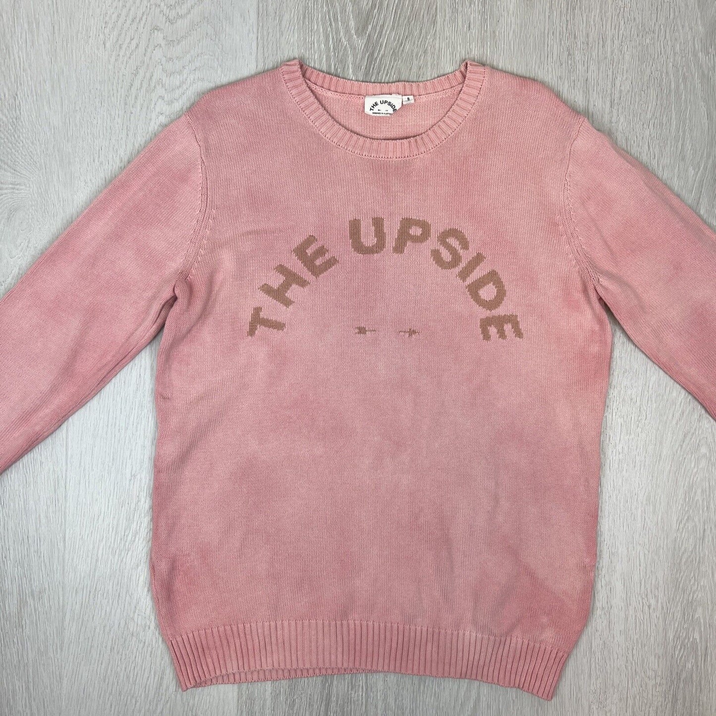 The Upside Womens Pink Knitted Pullover Sweater Jumper Size Small