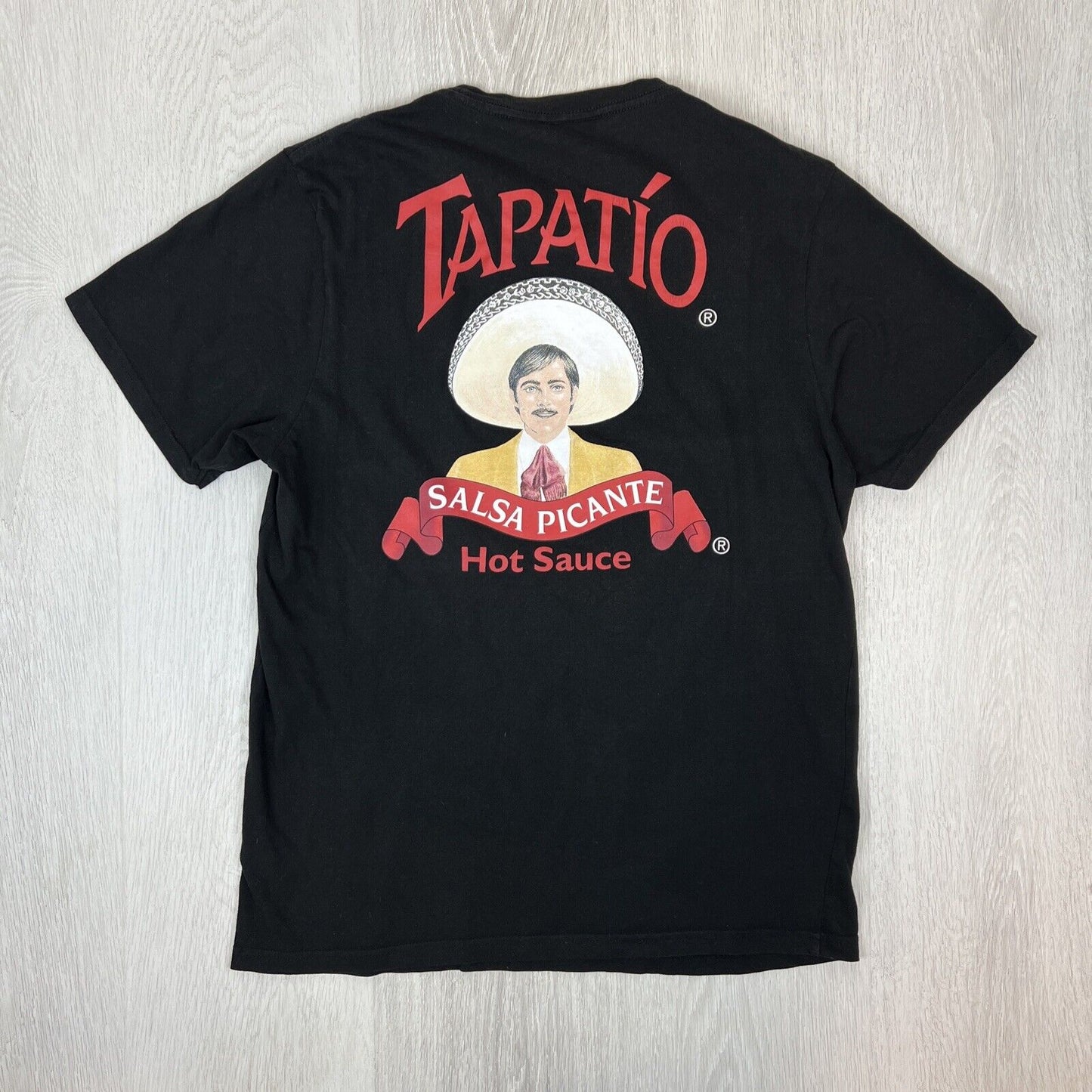 Tapatio Salsa Picante Hot Sauce Mens Black T-shirt Size Medium