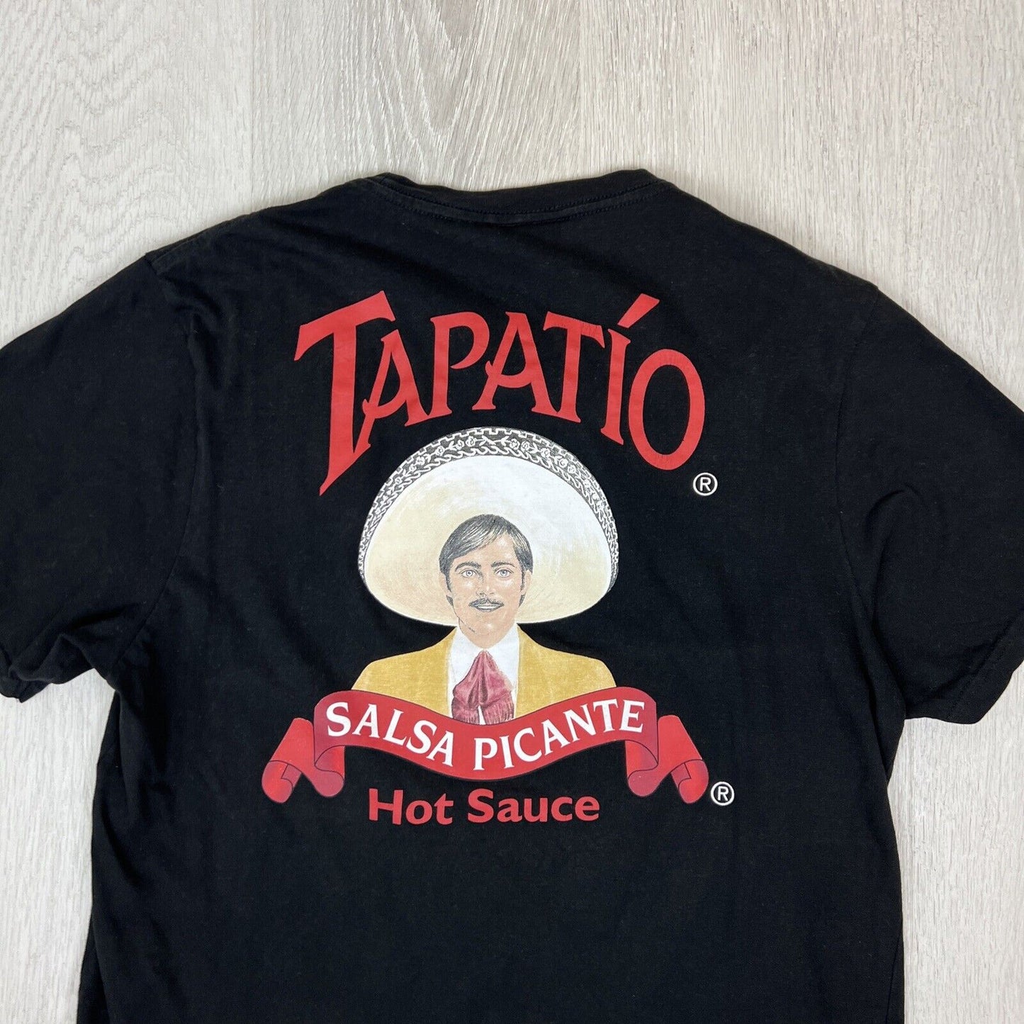 Tapatio Salsa Picante Hot Sauce Mens Black T-shirt Size Medium