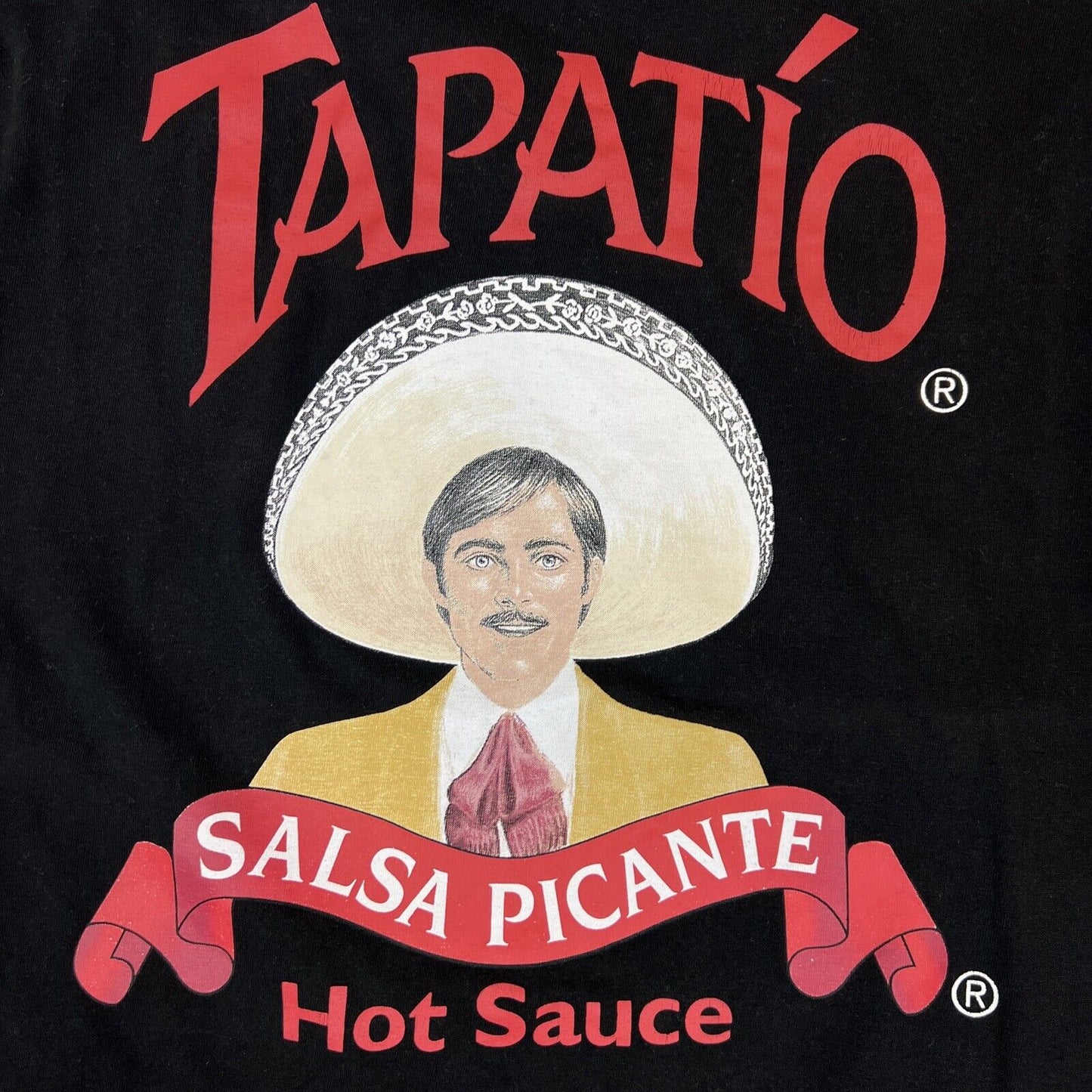 Tapatio Salsa Picante Hot Sauce Mens Black T-shirt Size Medium