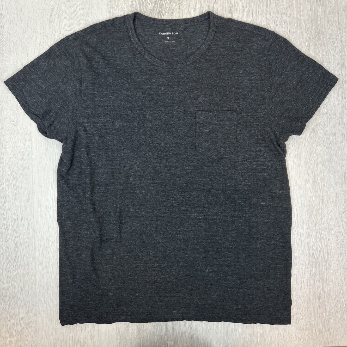 Country Road Mens Grey Chest Pocket T-Shirt Size XL