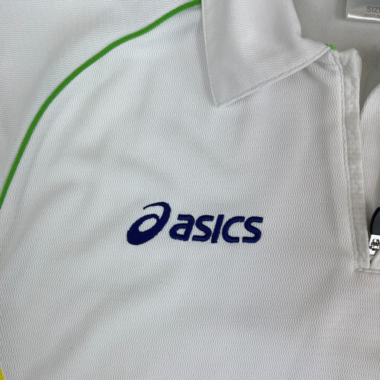 Asics Cricket Australia Mens White Polo Shirt Size Medium