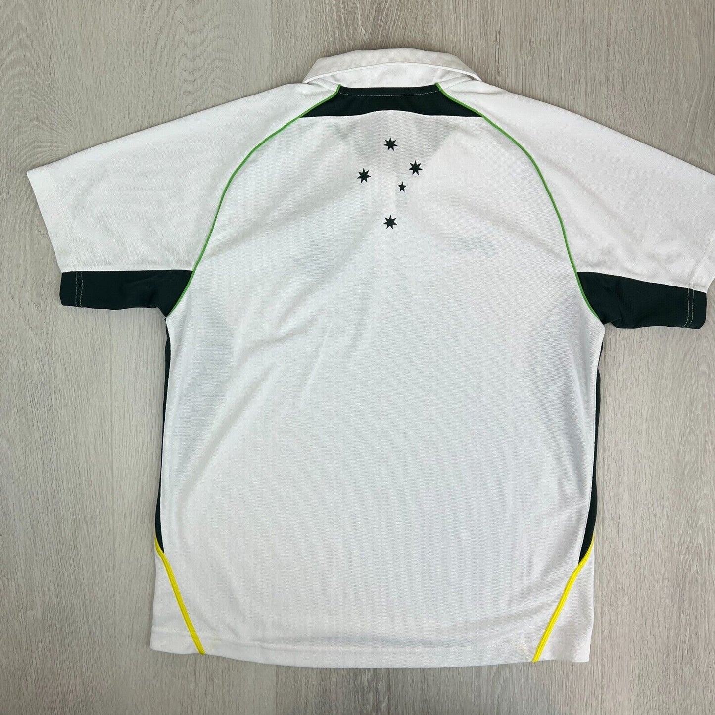 Asics Cricket Australia Mens White Polo Shirt Size Medium