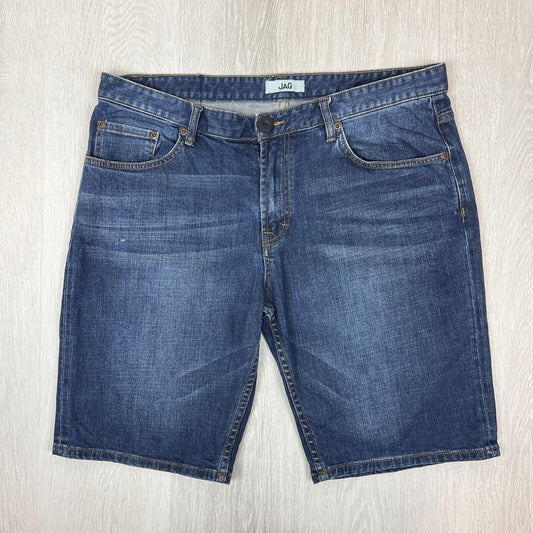 JAG Mens Blue Denim Jean Shorts Jorts Size 36