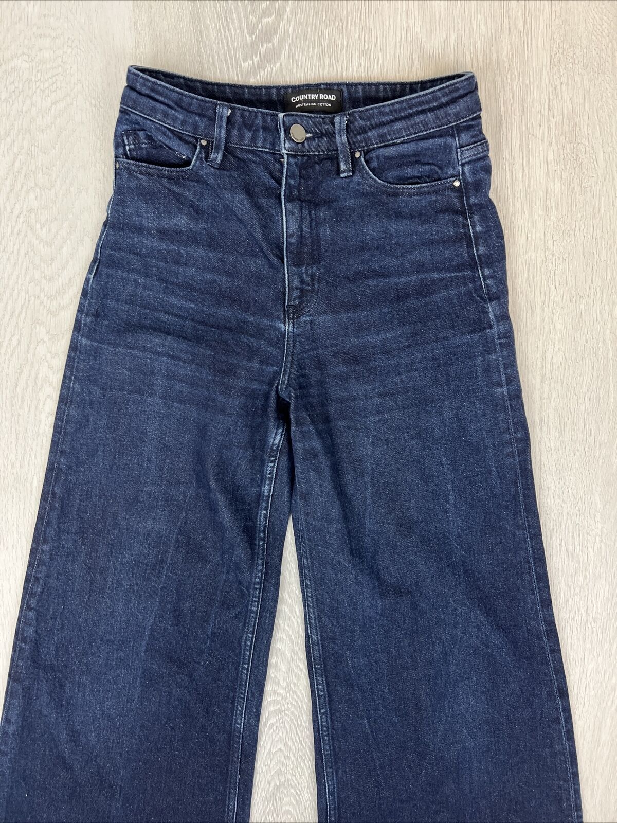 Country Road Denim Womens Black Wide-Leg Jeans Size 6