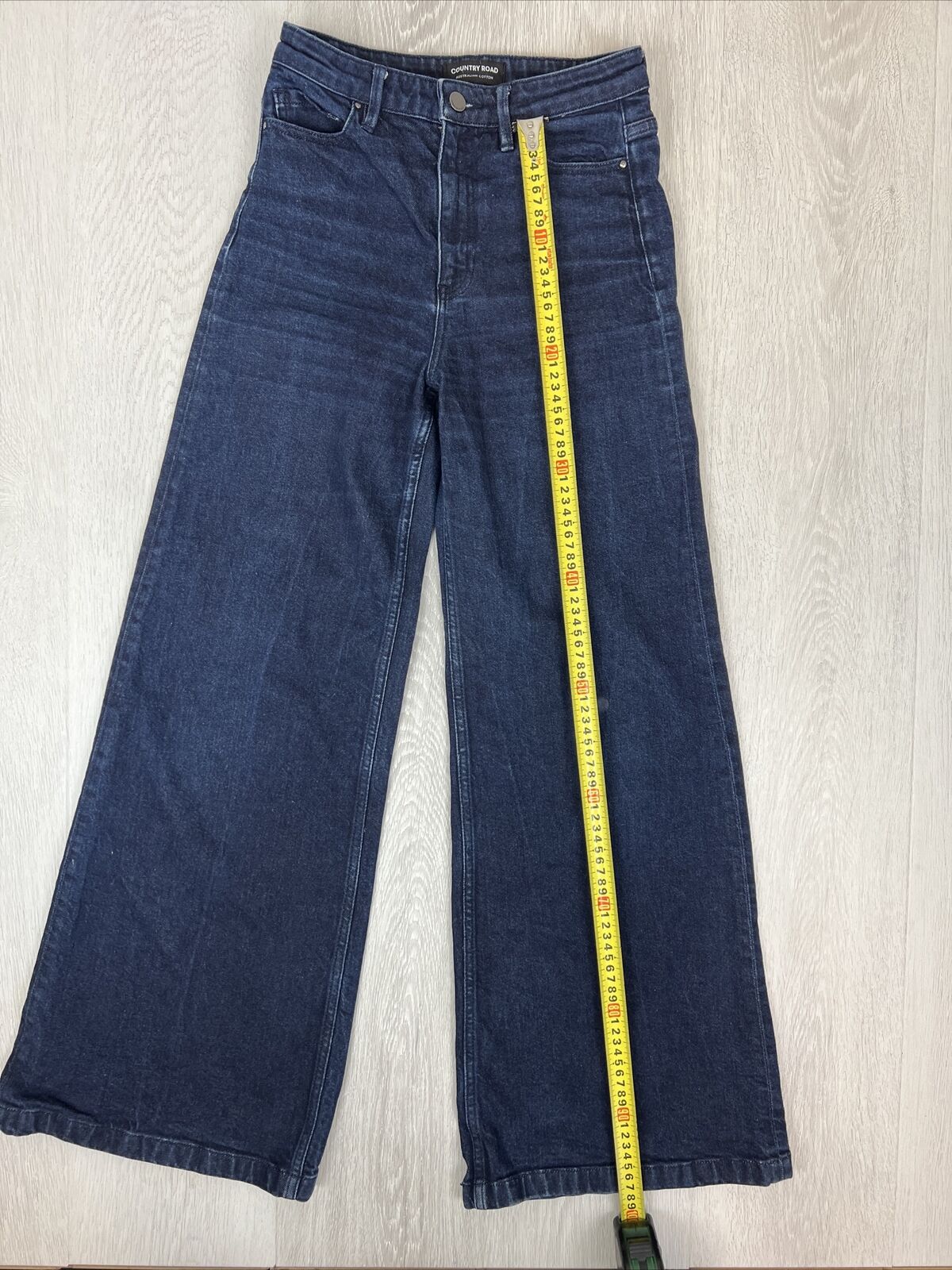 Country Road Denim Womens Black Wide-Leg Jeans Size 6