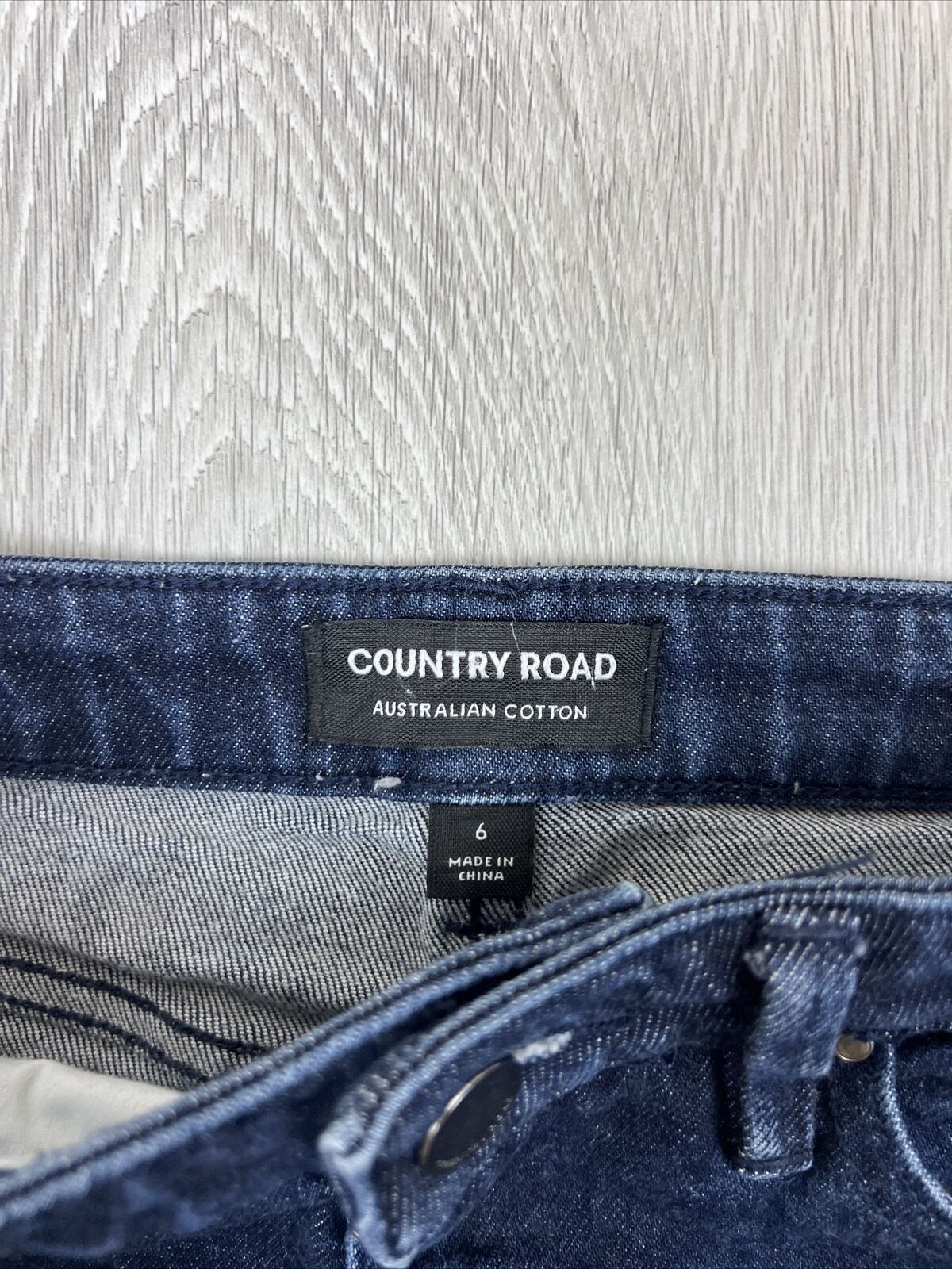 Country Road Denim Womens Black Wide-Leg Jeans Size 6