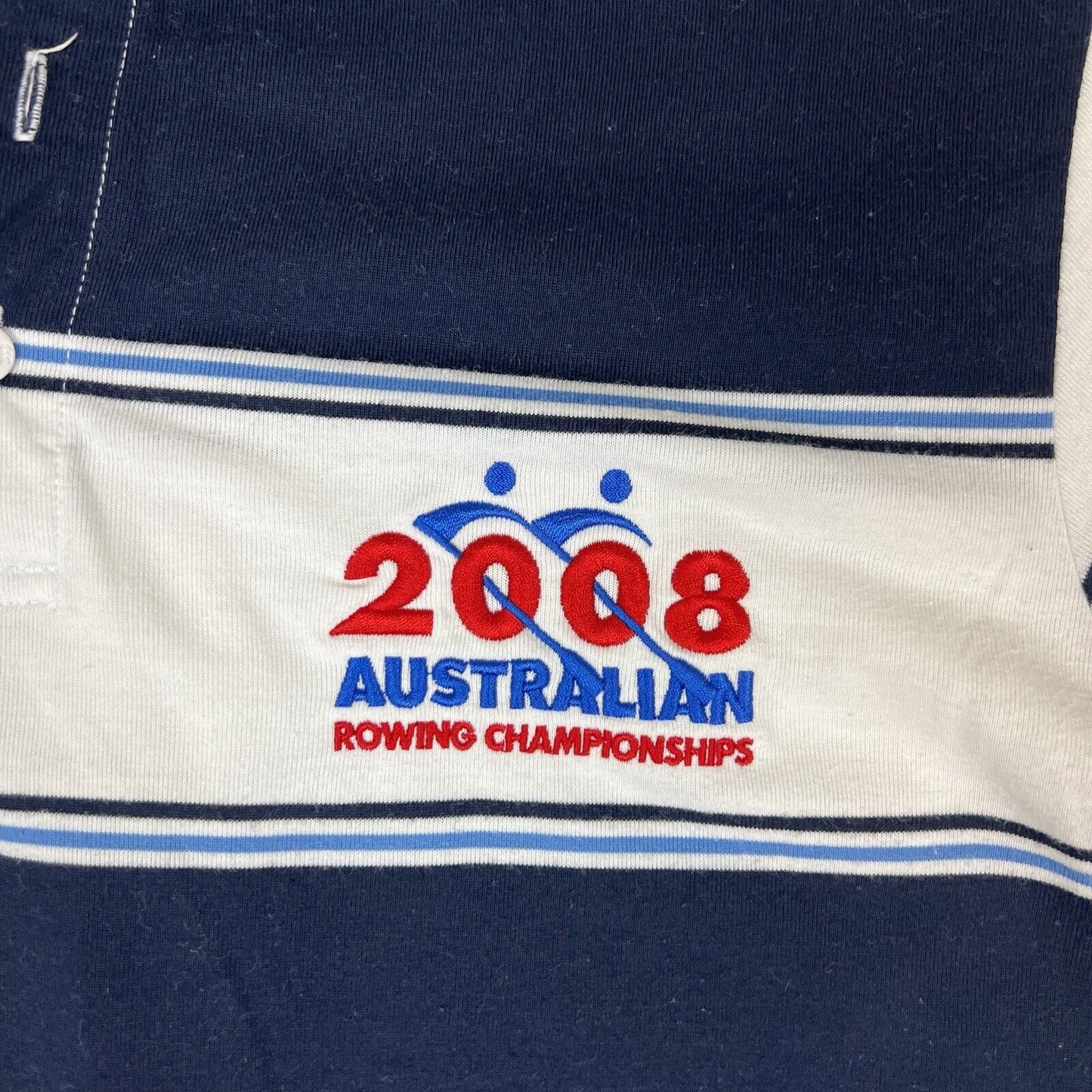 Canterbury Mens 2008 Aus Rowing Championship Striped Polo Shirt Size Small