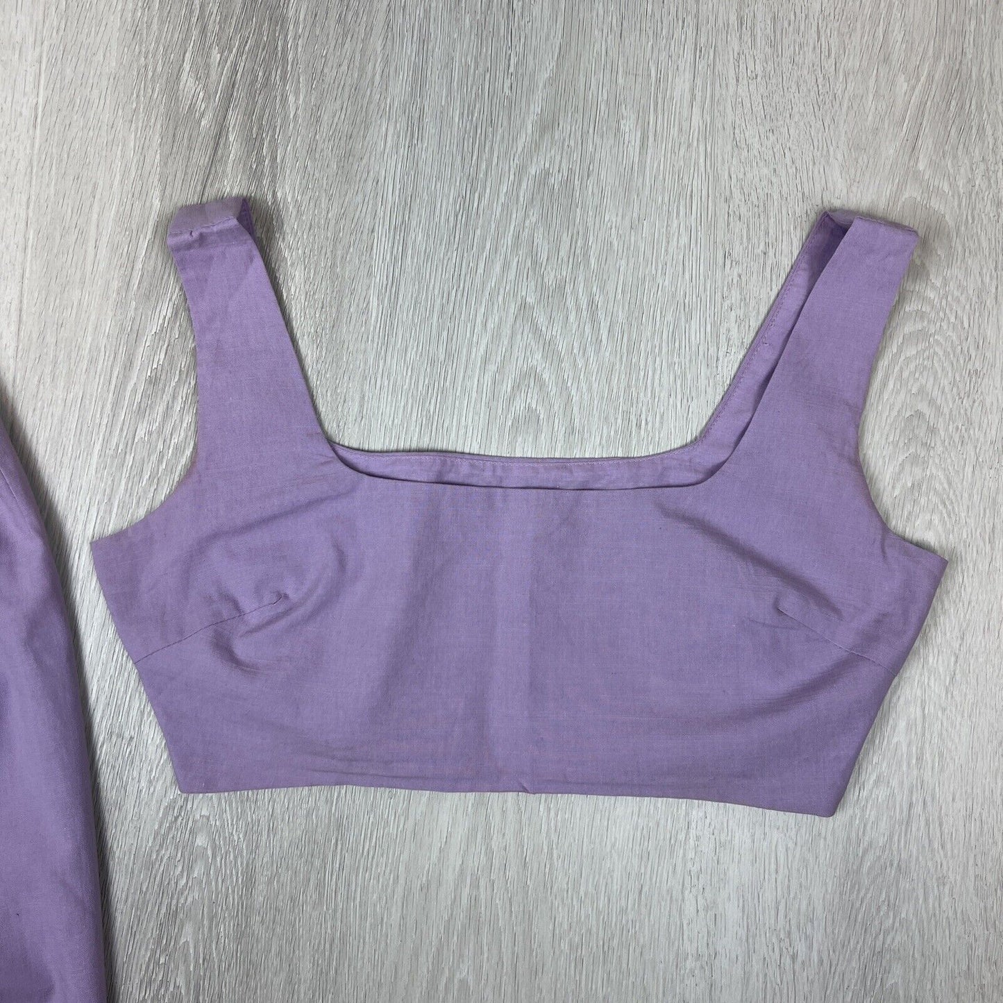 Showpo Womens Purple Cotton Crop Top & Skirt Set Size 12