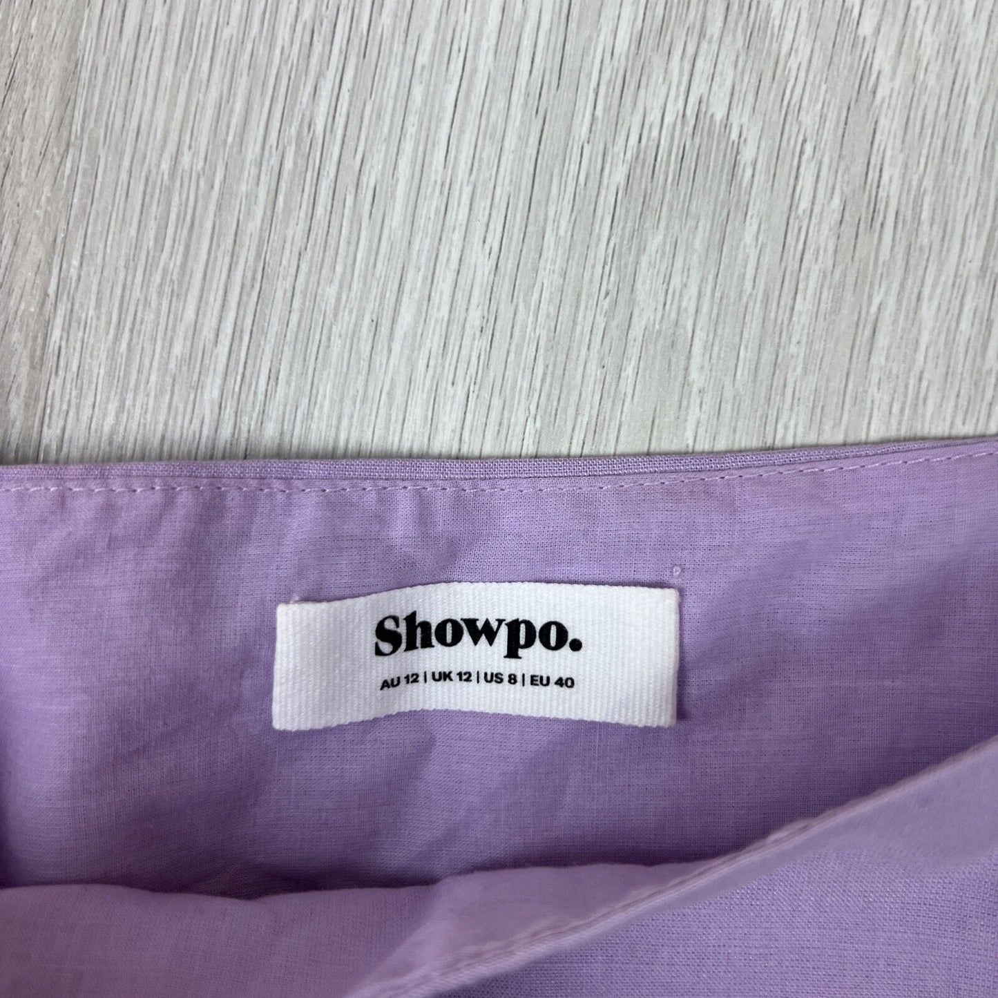 Showpo Womens Purple Cotton Crop Top & Skirt Set Size 12