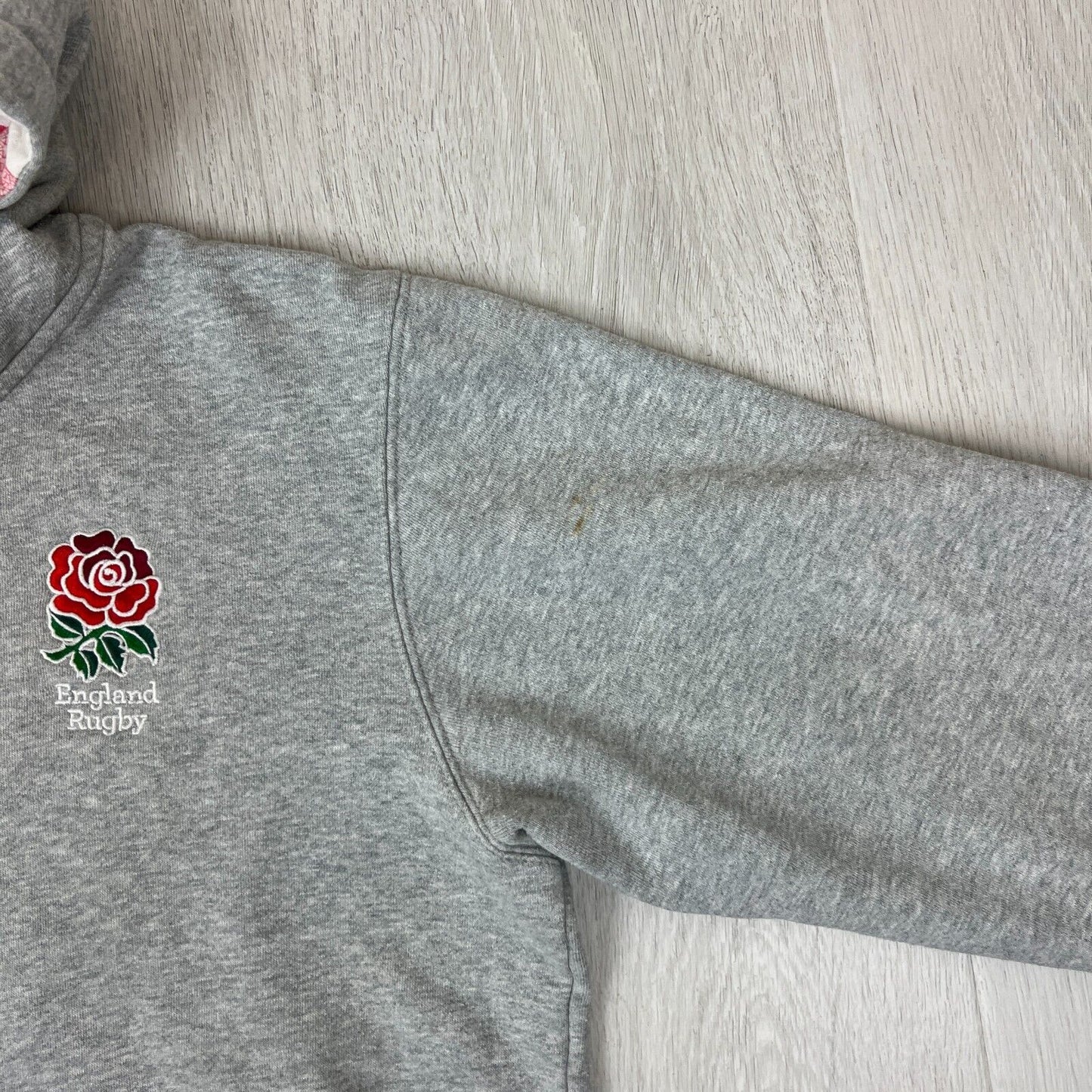 England Rugby World Cup Japan 2019 Mens Grey Hoodie Size Large