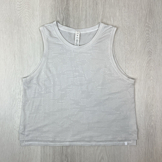 Lululemon Womens White Cropped Tank Top Size 10