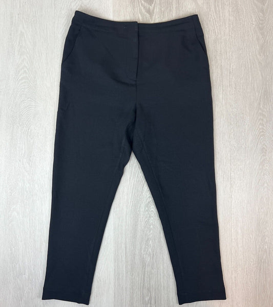 Luxe Deluxe Womens Black Tappered Dress Pants Size 12