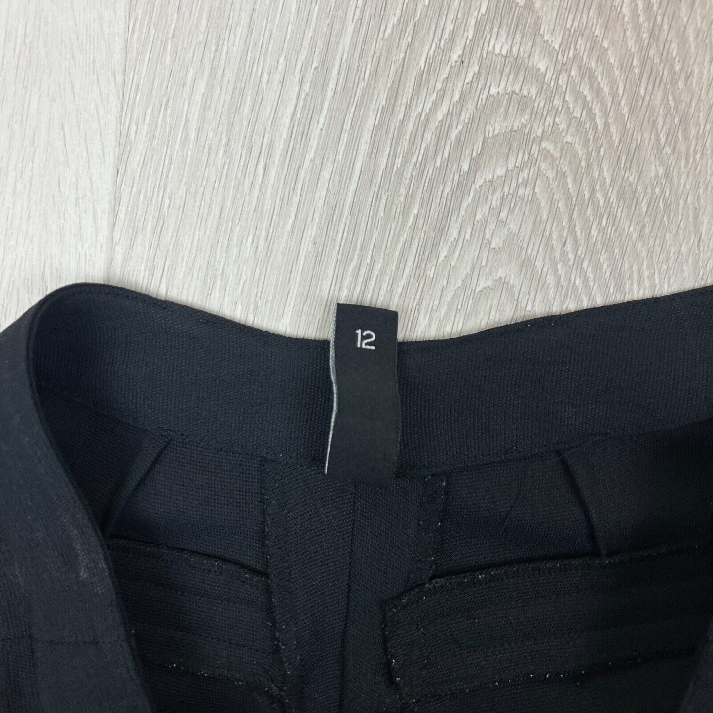 Luxe Deluxe Womens Black Tappered Dress Pants Size 12