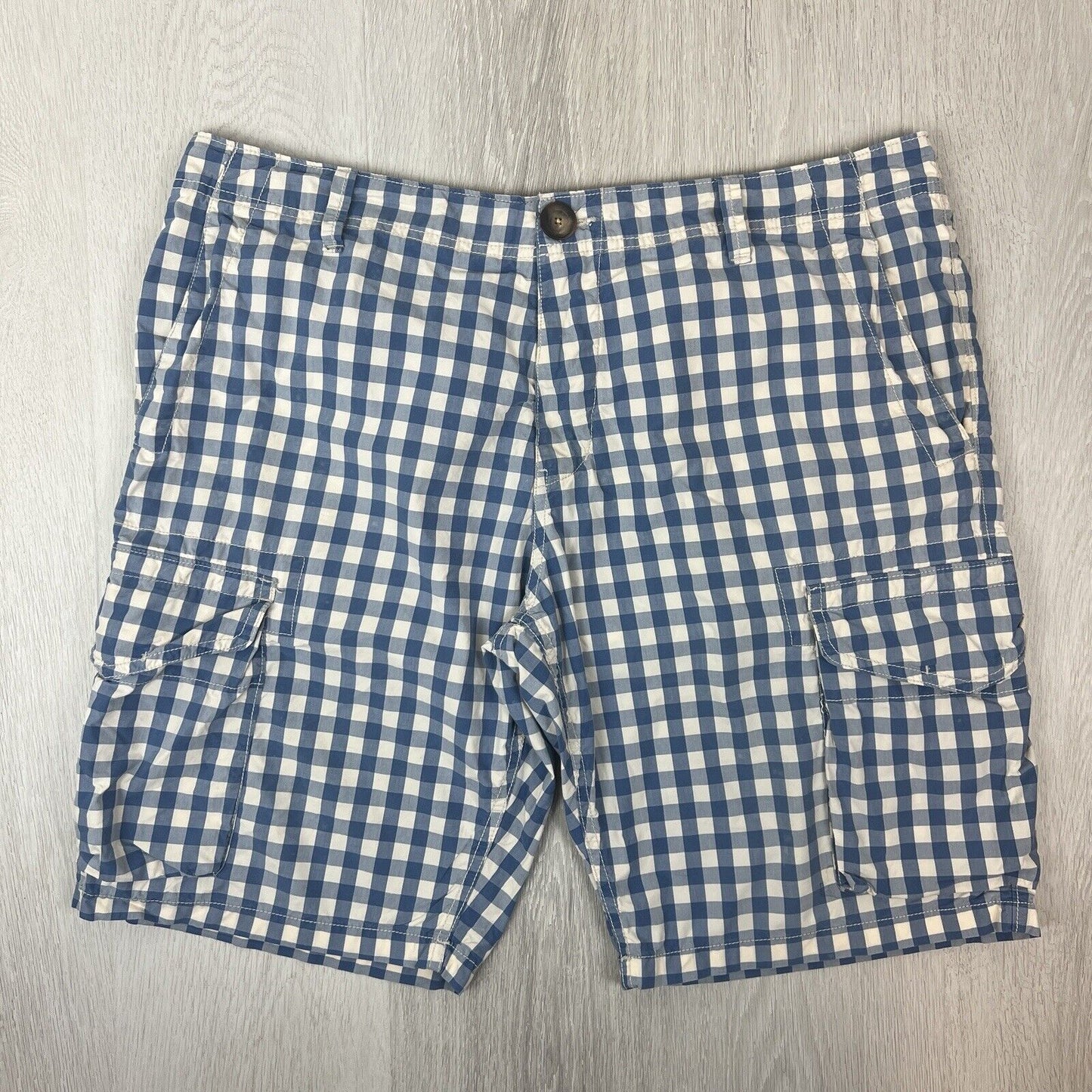 Country Road Mens Check Pattern Cargo Shorts Size 40