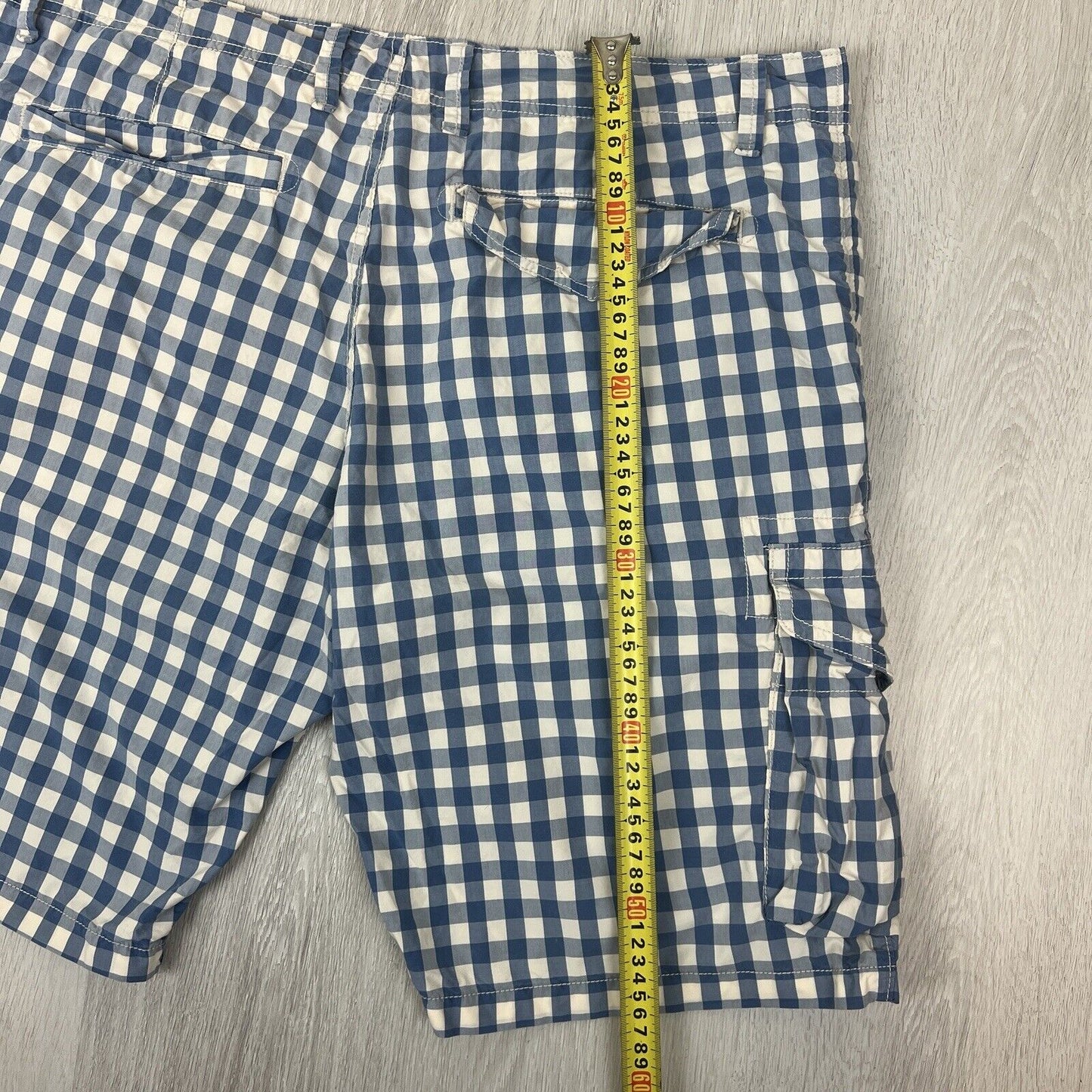 Country Road Mens Check Pattern Cargo Shorts Size 40