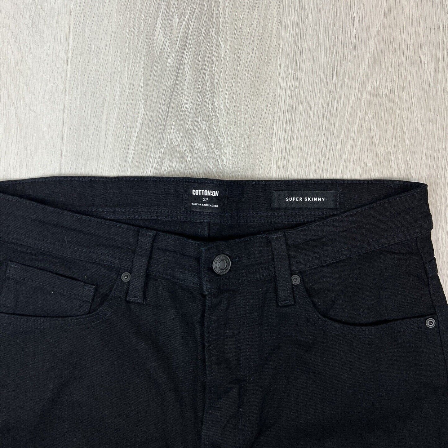 Cotton On Mens Super Skinny Black Jeans Size 32