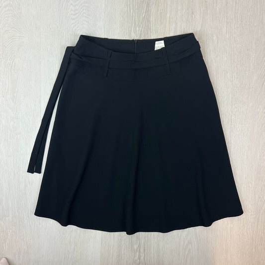 Max & Co. Womens Black A-Line Belted Skirt Size 8 UK