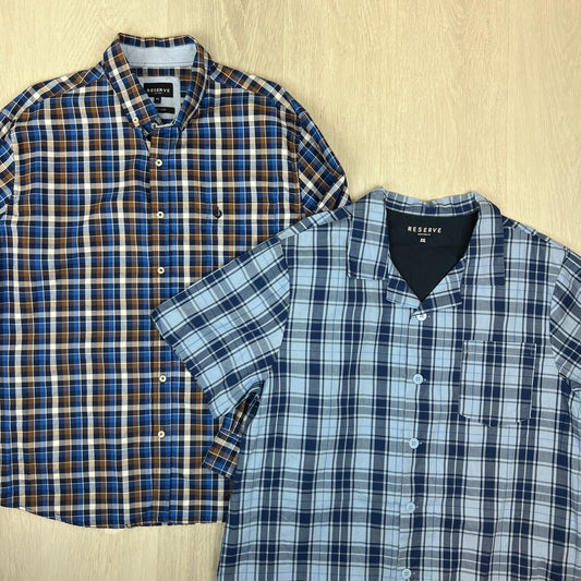 Reserve Mens Button Up Shirts Size 2XL (1 x Short Sleeve, 1 x Long Sleeve)