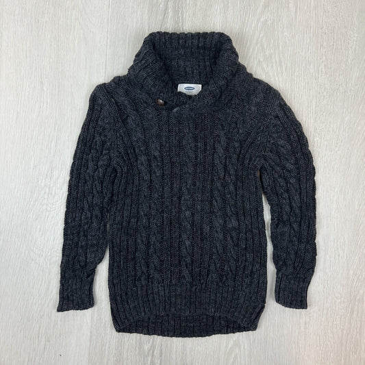 GAP Boys Charcoal Cable Knit Pullover Sweater Jumper Size 5 Years