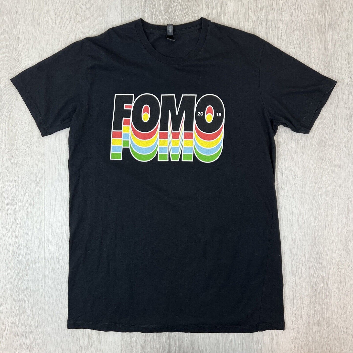 FOMO Festival 2018 Mens Black T-Shirt Size Large