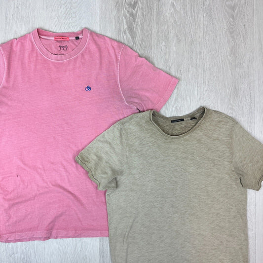 Scotch & Soda Mens T-Shirt Size Large (2 shirts both damaged)