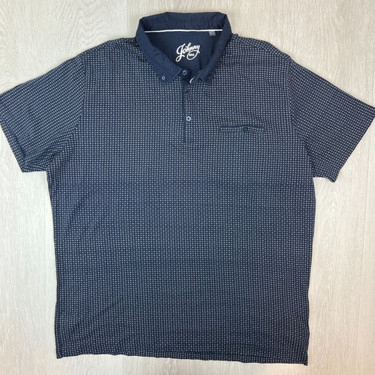 Johnny Bigg Mens Navy Blue Polo Shirt Size 4XL Plus Size