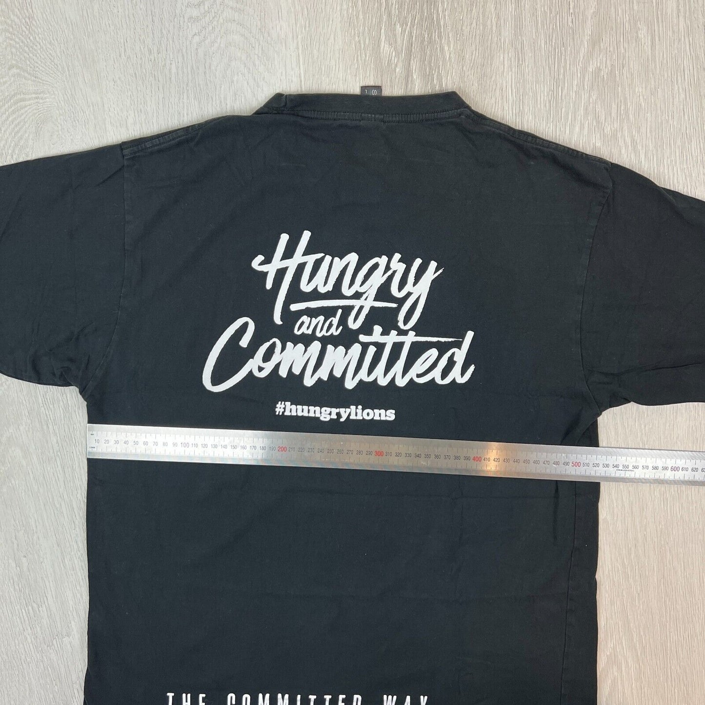 The Hungry Lions The Committed Way Mens Black T-Shirt Size Large