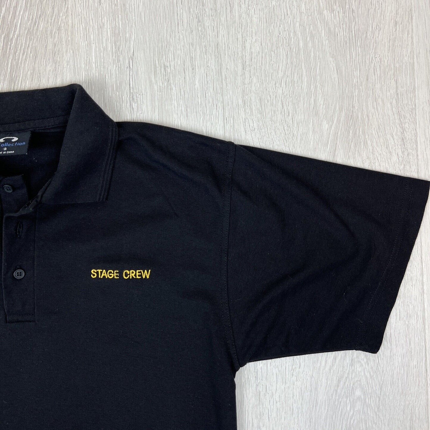 Biz Collection Black STAGE CREW Polo Shirt Size Small