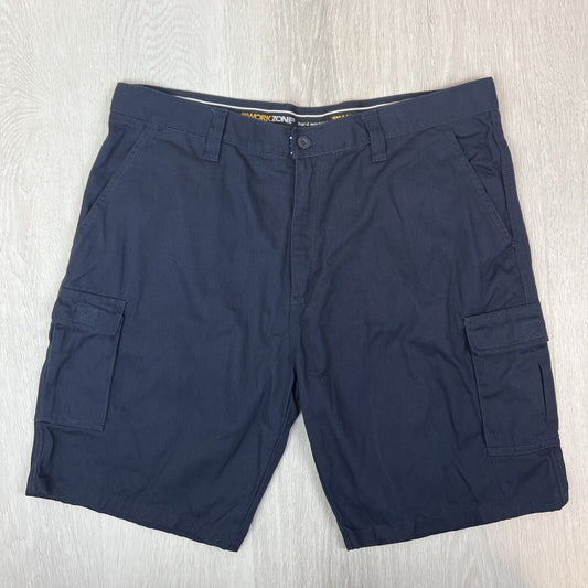 Work Zone Mens Navy Blue Cargo Shorts Size 2XL