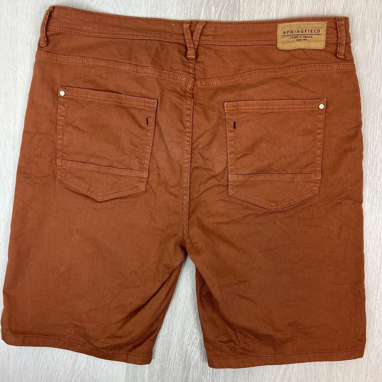 Springfield Mens Brown Denim Shorts Size 36