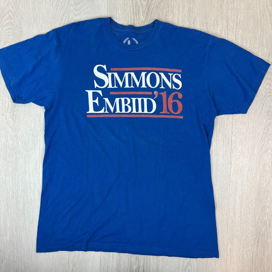 Teepublic Simmons Embiid 2016 Mens Blue T-Shirt Size Large