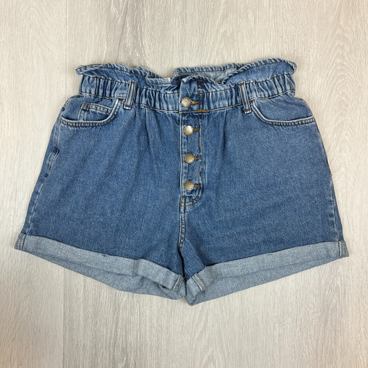 Only Denim Womens Blue Denim High Rise Shorts Size XL