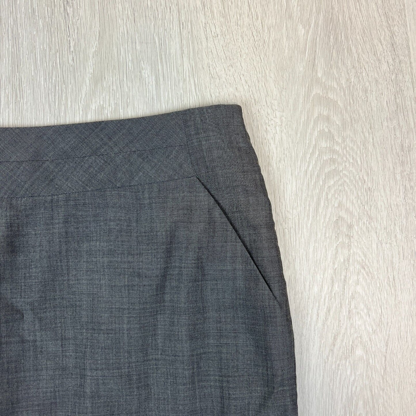 Arthur Galan Womens Wool Grey Pencil Straight Skirt Size 14