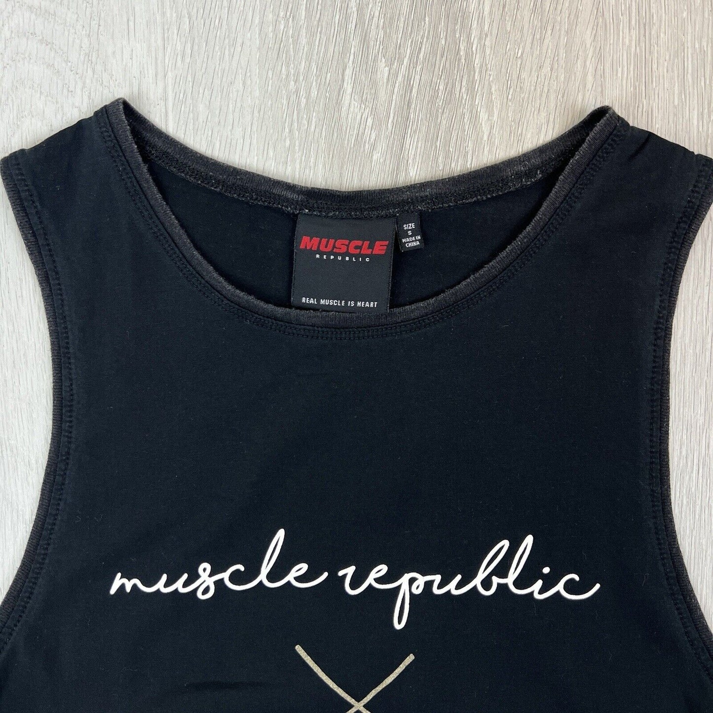 Muscle Republic Womens Black Tank Top Singlet Size Small