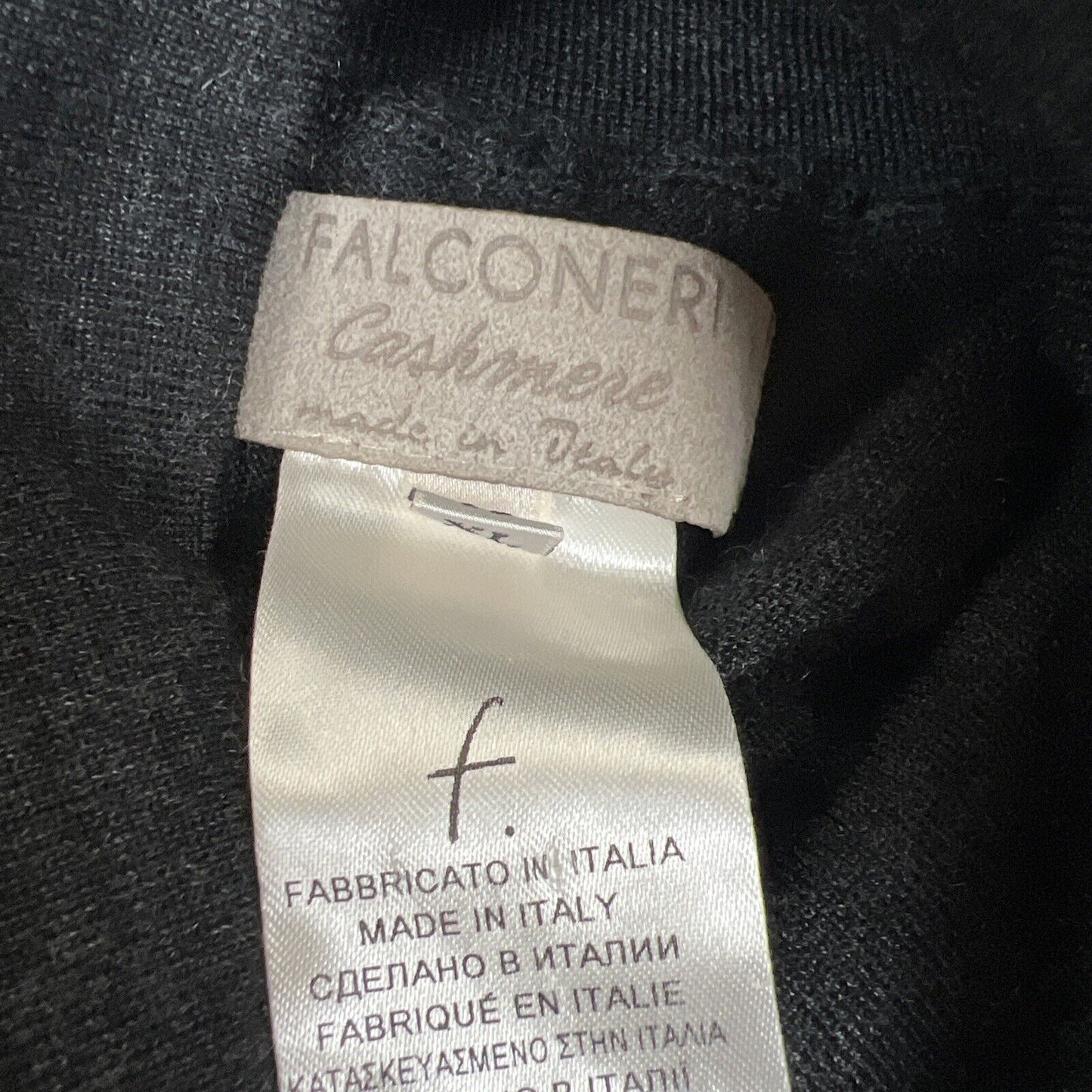 Falconeri Turtleneck Cashmere Grey Knitted Sweater Size XL / 52