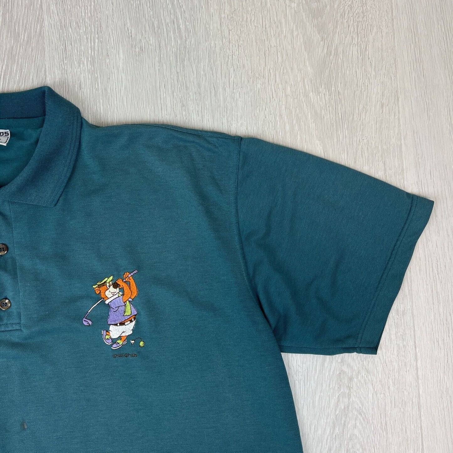 Vintage Bonds Mens Yogi Bear Golf Embroidered Polo Shirt Size XL