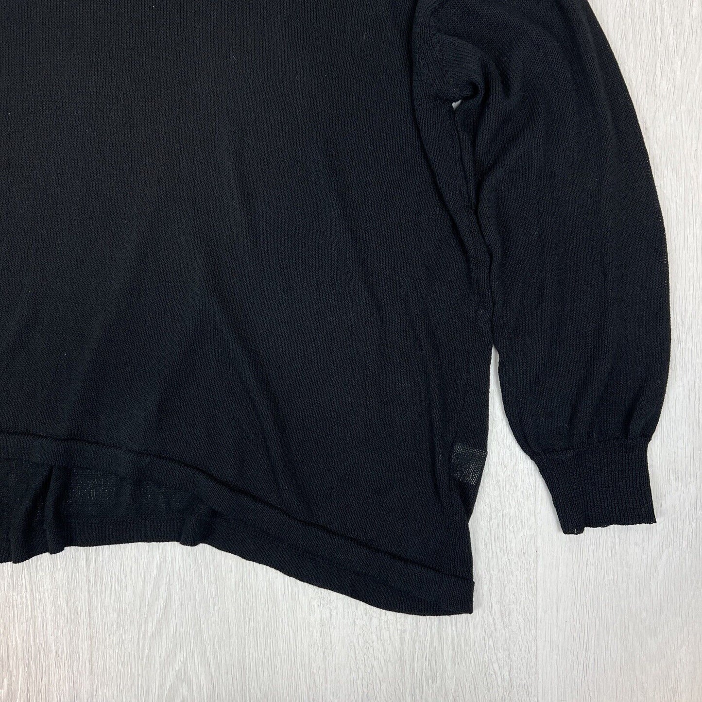 DISSH Womens Black Knitted Oversized Black Sweater Jumper Size XL