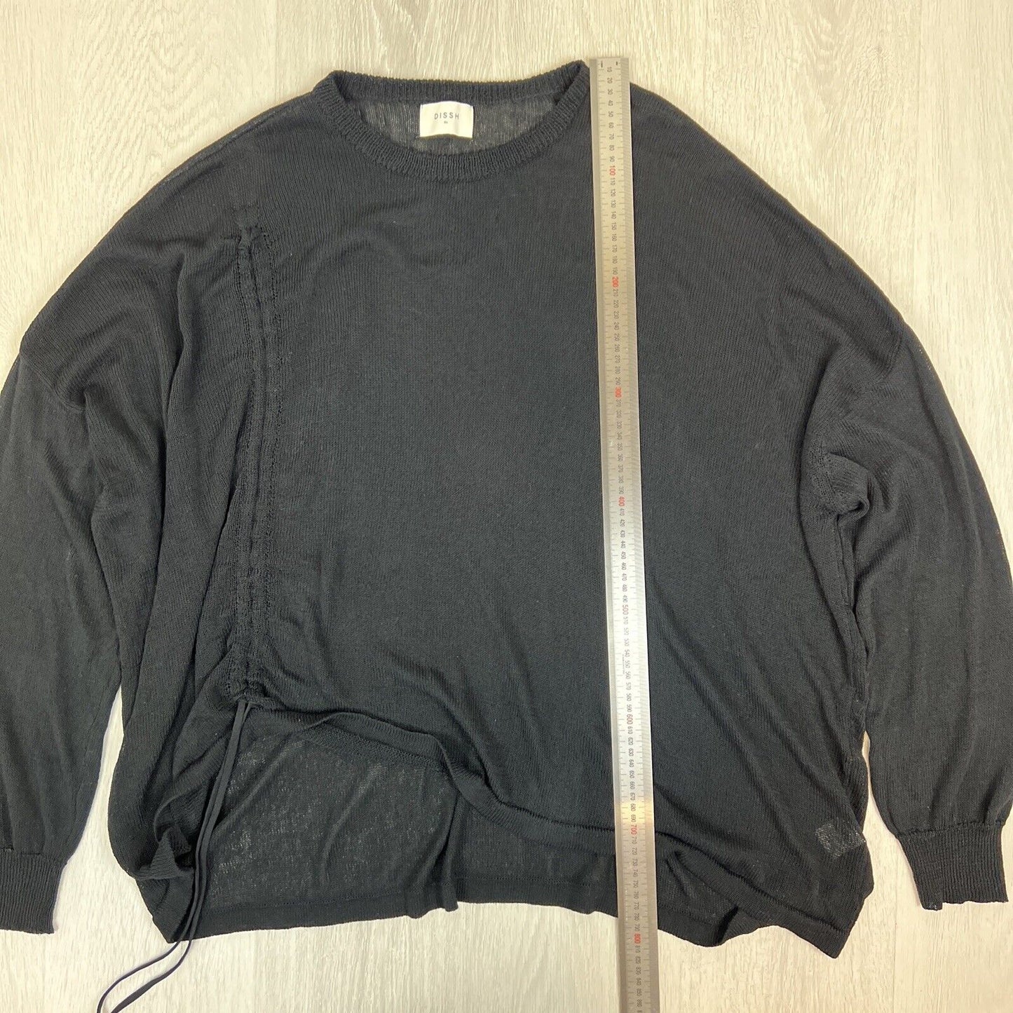 DISSH Womens Black Knitted Oversized Black Sweater Jumper Size XL