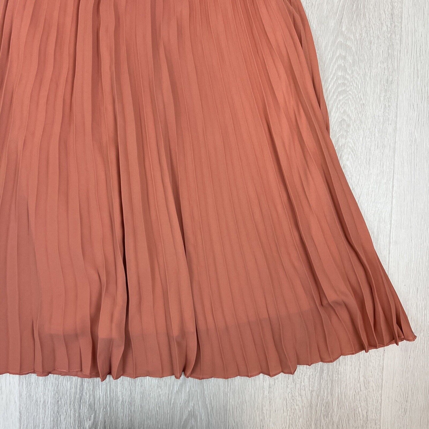 Dotti Womens Salmon Long Pleated Skirt Size 8