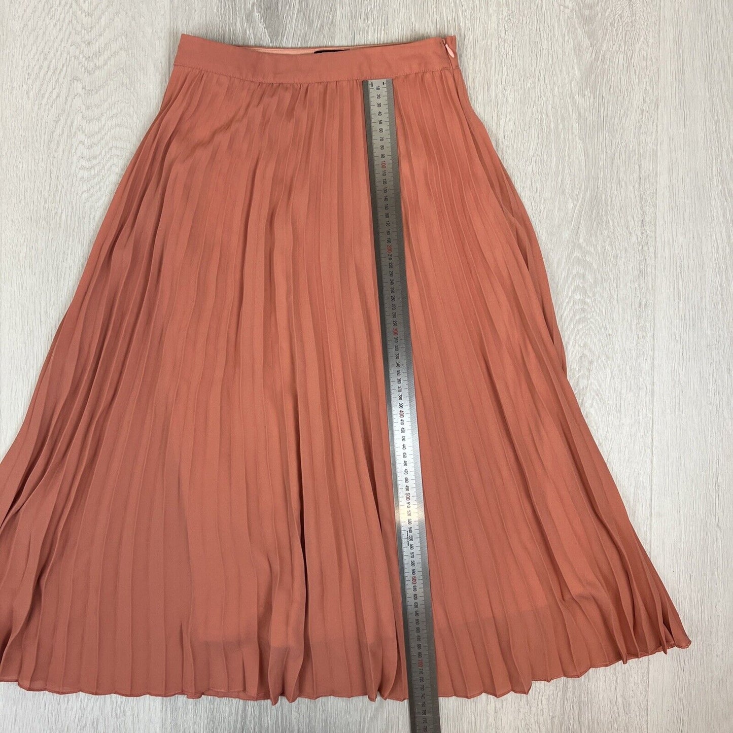 Dotti Womens Salmon Long Pleated Skirt Size 8