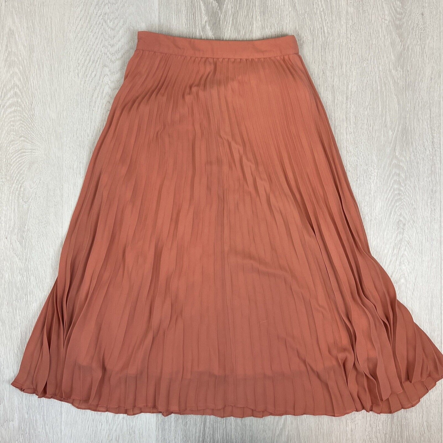 Dotti Womens Salmon Long Pleated Skirt Size 8